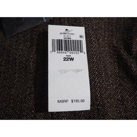 Ralph Lauren Brown Wool Tweed Dress Pants $195, US Plus Size 22W - Picture 11 of 15